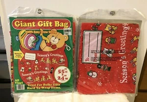 Vintage 90er Tony Giant Vinyl Geschenktüte mit einfachem Kordelzug Größe 55" x 24" NEU - Bild 1 von 12