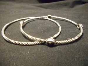 David Yurman Sterling Silber Armreif Armbänder mit Onyx 17,4 gr - Bild 1 von 5