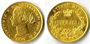 Australia 1867 Sydney Mint Gold coin Sovereign  RARE YEAR !!!