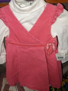 Ralph Lauren Baby Girls' 2 Piece Wrap Dress Courdory Size 9M Red Coral NWT - Picture 1 of 5