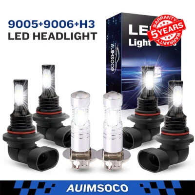 LED Lights Bulbs High / Low Beam + Fog Light For GMC C1500 Suburban 1997-1999 - Image 1 of 4