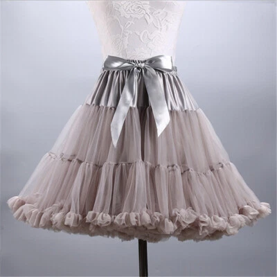 Para mujeres Enagua Crinolina Falda Interior Rockabilly Niñas Columpio Tutú Falda Juegos con disfraces Foto 1 de 4