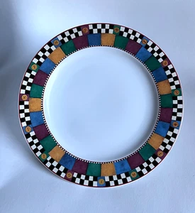 Vintage Debbie Mumm Button Up Pattern Sakura 1998 Stoneware Dinner Plate - Picture 1 of 8