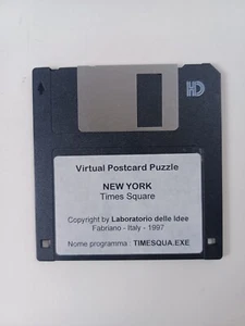 Times Square, New York City Virtual Postcard Puzzle; 3.5" Floppy 1997 signage - Picture 1 of 2