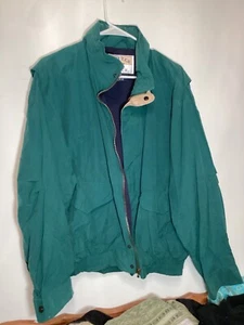 Cutter & Buck Men's Jacket. Size L. Green & Blue. 100% Cotton. Zip/Snap - Picture 1 of 4