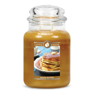 MAPLE BUTTER LARGE CANDLE 24 OZ 2 WICK GOOSE CREEK CANDLE FALL 180 HR BURN GOLD - Picture 1 of 1