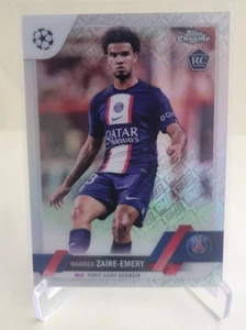2022-23 TOPPS CHROME UEFA WARREN ZAIRE-EMERY RC TOPPSFRACTOR #135 Ser #37/52 PSG - Picture 1 of 2