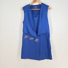 Calvin Klein womens dress size 4 aus 12 shift blue sleeveless round neck 054497