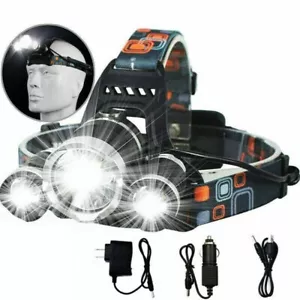 LED Headlamp 5 Head 18650 Headlight Flashlight Torch Light - Picture 1 of 12