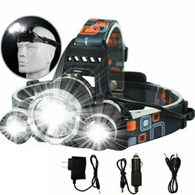 EBEYEXPRESS LED Headlamp 5 Head 18650 Headlight Flashlight Torch Light