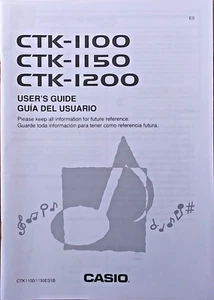 Casio CTK-1100 CTK-1150 CTK-1200 CTK-1250 Keyboards Original Owner's Manual Book - Picture 1 of 3