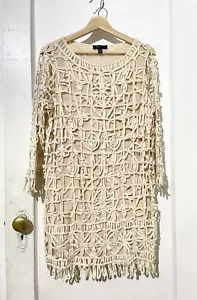 Mango Neutral Dress 3/4 Sleeve Boat Neck Women's Sz XL - Picture 1 of 5
