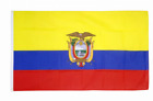 Ecuador Flag Large 5 x 3 FT - 100% Polyester With Eyelets - South America