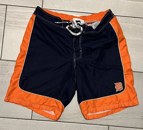 Detroit Tigers Genuine Merchandise Swimtrunks shorts Adult Extra Large XL Blue Cover