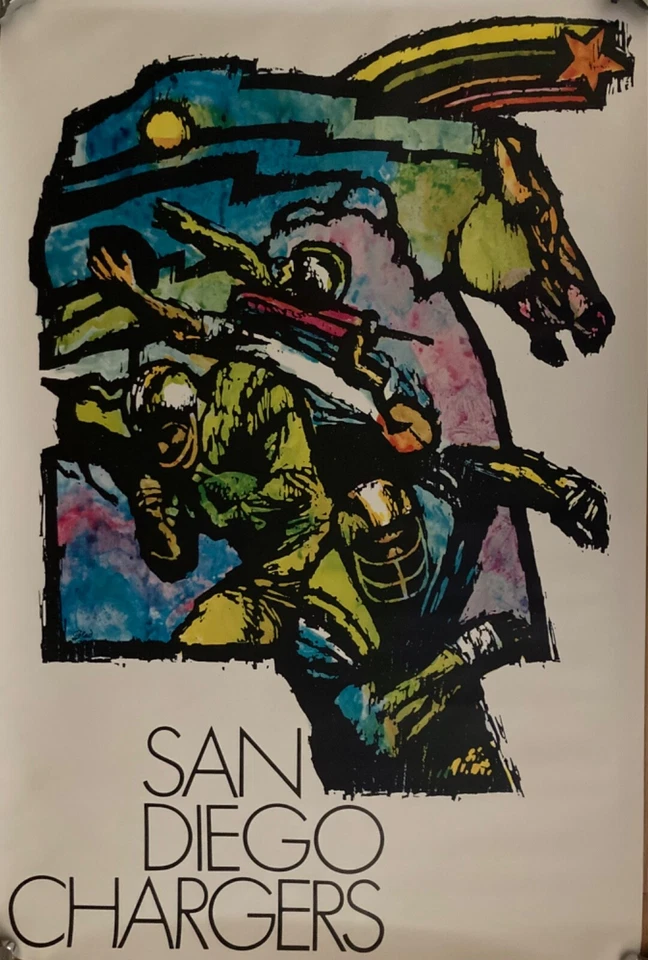 San Diego Chargers Vintage 1968 NFL Team Poster - Image 1 of 2