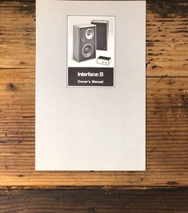 Electro-Voice Interface : B Speaker Owner / User Manual *Original* - Picture 1 of 1