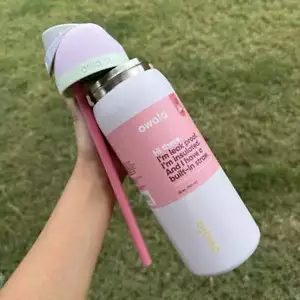 Owala 32oz FreeSip CANDY COATED Water Bottle Flip Top Stainless Steel Pink AU - Picture 1 of 9