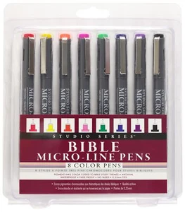 Bible Micro-Line Color Pens (8-piece Set) - Picture 1 of 4