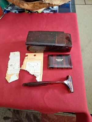 Cartucho de hoja de afeitar doble tacto personal elegante para damas usado bueno Foto 1 de 4