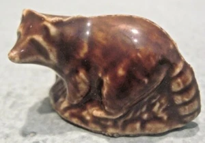  FIGURA DE TÉ ROSA WADE FIGURA DE MAPACHE DE CERÁMICA   - Imagen 1 de 4