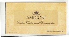 ROMA 1927 biglietto VISITA SARTO AMICONI+AUTOGRAFO G.AMICONI+Ladies TAILOR-T389