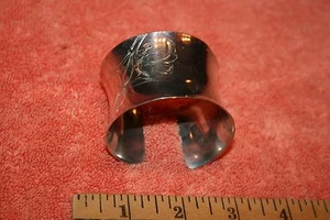 Vintage 800 Silver Gebruder Kuhn Schwabisch Gmund Flower Pattern Cuff Bracelet - Picture 1 of 1