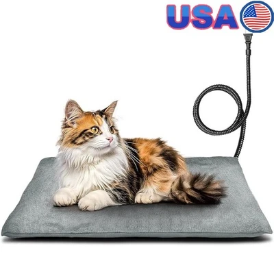 Нагревательный коврик для собак кошек водонепроницаемый жевательный устойчивый коврик для домашних животных облегчение тепла сделано в США - Изображение 1 из 4