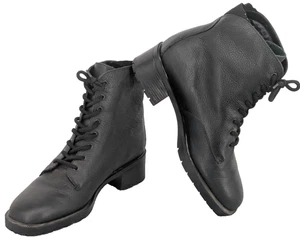 KHOMBU Womens Ankle Booties Size 8.5M Black Leather Lace Up Great Brazil - Picture 1 of 9