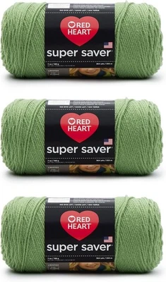 3 Pack - Red Heart Super Saver Yarn-Tea Leaf - E300B-624 - image 1 of 4