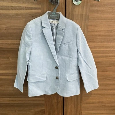 Boys Blue Blazer Formal Wedding Age 6-7 Smart Summer Childs - Image 1 of 4