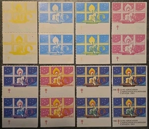 Canada 1993 The Lung Association Christmas Seals Colour Proof Set Of 8 MNH - Picture 1 of 1
