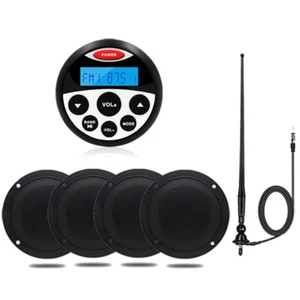Boat Car Stereo Waterproof Bluetooth Radio Audio Package for ATV UTV RV Yacht - Picture 1 of 19