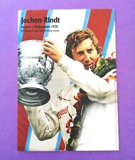Jochen Rindt Karte zum 30.Todestag  Formel 1 Grand Prix Weltmeister 1970 Lotus72