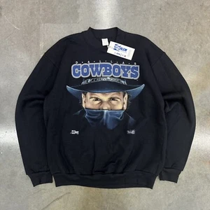 Vintage 90s Salem Sportswear Dallas Cowboys Bandit Graphic Sweatshirt L Rare NOS - Picture 1 of 6