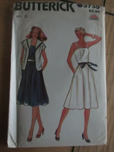 12-16 Butterick vintage 1980s strap sundress Nauti sailor jacket sewing pattern - Picture 1 of 6