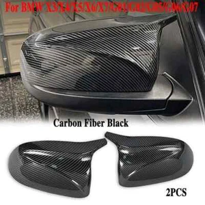 LH RH Carbon M Style Side Mirror Cover Cap For BMW X3 X4 X5 X6 X7 G01 G03 G05 06 - Picture 1 of 12