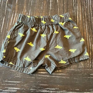 Infant Size 0-3 Months Child of Mine Carter's Green T Rex Dinosaur Dino Shorts - Picture 1 of 4