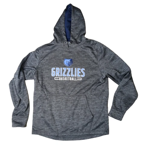 NBA Memphis Grizzlies Mens Hooded Sweatshirt Gray Size Large Cover