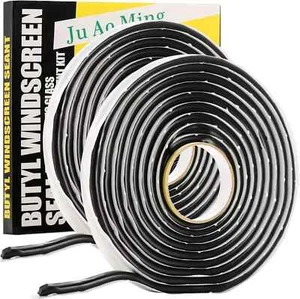 2 Pack Butyl Seal Tape, 3/8 X 30 Feet Black Rubber Sealant Tape, Leak Proof Put - Picture 1 of 9