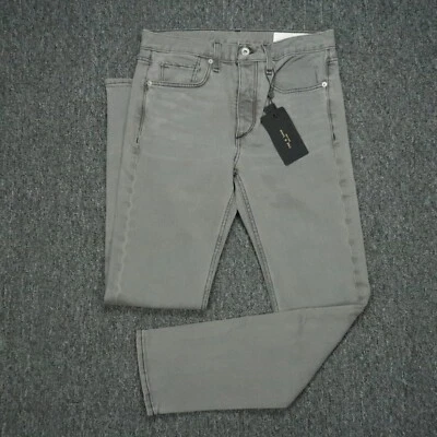 rag & bone Jeans Men 29x30 Gray Greyson Fit 2 Slim Fit Stretch Button Fly NWT - Image 1 of 4