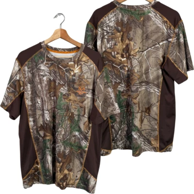 Realtree Short Sleeve Dri More Tech Camo Shirt Men's Medium Camouflage Hunting - Image 1 of 4