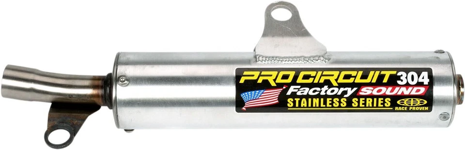 Pro Circuit Moto Motorcycle 304 Silencer Silver For Suzuki RM / RMX250 - 89-90 - Image 1 of 1