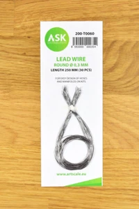 Art Scale Kit Lead Wire - Round diameter 0.3mm, Length 250mm (30pcs) - Picture 1 of 1