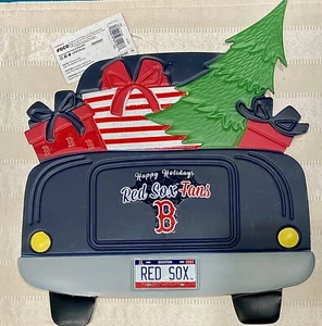 Boston Red Sox 9x13” Metal Christmas Sign NEW w/ Tags - Picture 1 of 3