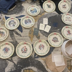 Lenox Holiday Annual Christmas plates Macy's Gifts Limited Edition 1991-2002. - Picture 1 of 10