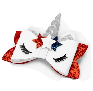 Claire’s Patriotic UNICORNIO Clip de Arco Nuevo Con Etiquetas - Imagen 1 de 2