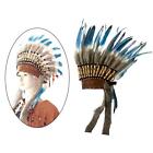 Indian Hat Headwear Decorative Men Women Feather Headdress Headband for Party