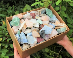15 lb Bulk Garden Mix Assorted Rough Stones Clearance Box (Raw Natural Rocks) - Picture 1 of 11