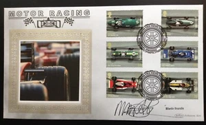 GB Benham 2007 Grand Prix Motor Racing en primer día cubierta FIRMADA Martin Brundle - Imagen 1 de 2