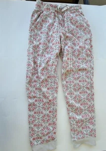 Cream NIKE Heavyweight Holiday Sweatpants w/red & green poinsettia logo -Youth L - Picture 1 of 8
